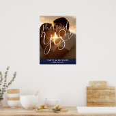 彼女はYes婚約パーティ写真ウェルカムサインを言った ポスター (キッチン)