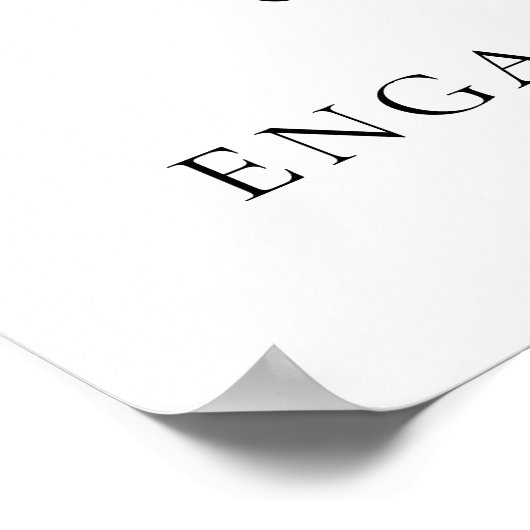 彼女はYes婚約パーティ歓迎サインを言った ポスター (角)