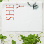 彼女はYes新郎婚約を言った キッチンタオル (折り畳み)