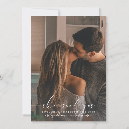 彼女はYES書道の写真は日付を保存すると言った セーブザデート (正面)