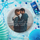 彼女はYes書道写真婚約パーティと言った ペーパープレート (パーティー)