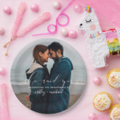 彼女はYes書道写真婚約パーティと言った ペーパープレート (パーティー)