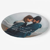 彼女はYes書道写真婚約パーティと言った ペーパープレート (アングル)