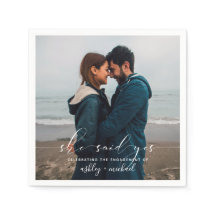 彼女はYes書道婚約パーティ写真と言った