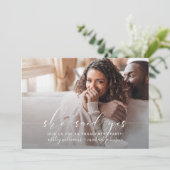 彼女はYes書道婚約パーティ招待状 招待状 (スタンド正面)