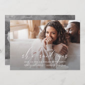 彼女はYes書道婚約パーティ招待状 招待状 (正面/裏面)