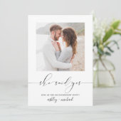 彼女はYes書道婚約パーティ招待状 招待状 (スタンド正面)