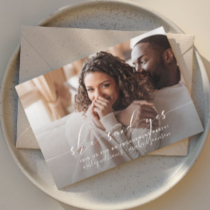 彼女はYes書道婚約パーティ 招待状