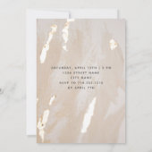 彼女はYes書道赤面金ゴールド婚約 招待状 (裏面)