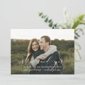 彼女はYes書道2写真婚約パーティと言った 招待状 (スタンド正面)