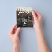 彼女はYes最終的に写真婚約パーティ招待状 チラシ (手)