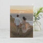 彼女はYes海岸崖の写真ブライダルシャワーと言った 招待状 (スタンド正面)