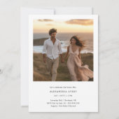 彼女はYes海岸崖の写真ブライダルシャワーと言った 招待状 (裏面)