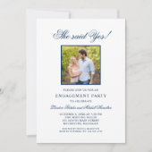彼女はYes海軍結婚の婚約パーティを言った 招待状 (正面)