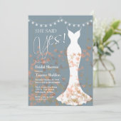 彼女はYes秋ブルーブライダルシャワー招待を述べた 招待状 (スタンド正面)