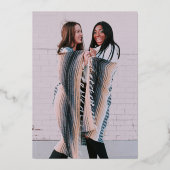 彼女はYes紙吹雪祝賀金ゴールドを言った 箔招待状 (裏面)