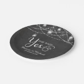 彼女はYes素朴チョーク婚約パーティ ペーパープレート (アングル)