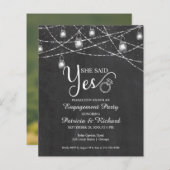 彼女はYes素朴婚約パーティ招待状 (正面/裏面)