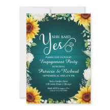 彼女はYes素朴婚約パーティ招待状