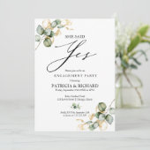 彼女はYes金ゴールドの緑の婚約パーティを言った 招待状 (スタンド正面)