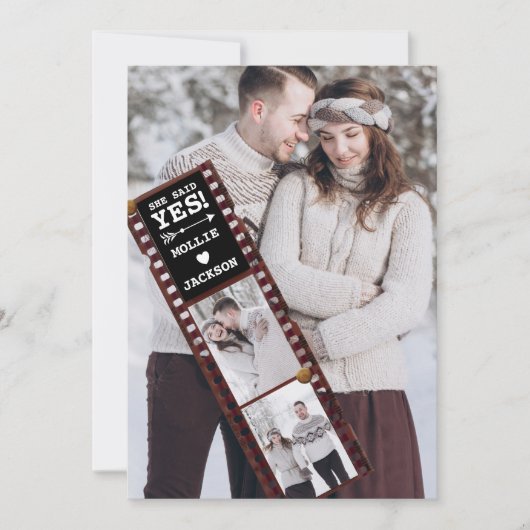 彼女はYes3写真婚約発表を述べた 招待状 (正面)