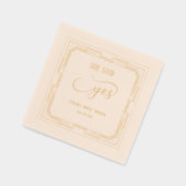 彼女はYes、アールデコブライダルシャワー 箔ナプキン (左)