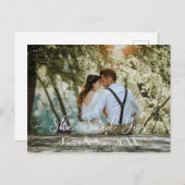 彼女はYes、エレガントタイポグラフィ ポストカード (正面/裏面)