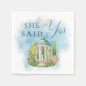 彼女はYes!ガゼボエレガント像は花を咲かせる スタンダードカクテルナプキン (正面)