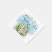 彼女はYes!ガゼボエレガント像は花を咲かせる スタンダードカクテルナプキン (角)