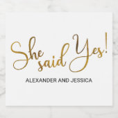 彼女はYes スパークリングワインラベル (シングルラベル)