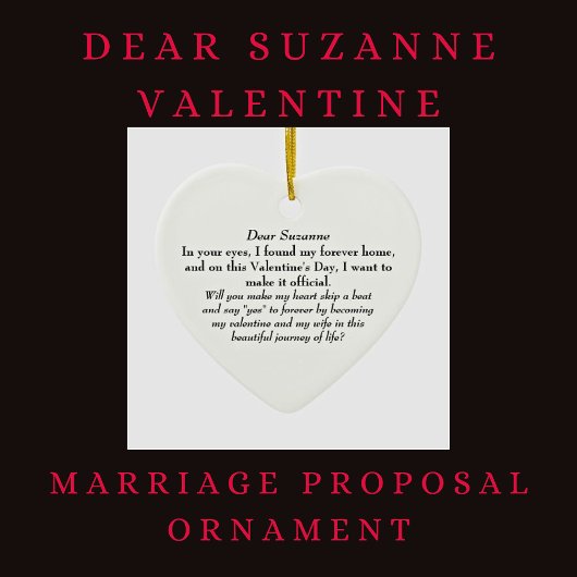彼女はYes!バレンタインデーの結婚提案 セラミックオーナメント