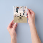 彼女はYes!フォト婚約発表招待状 チラシ (手)