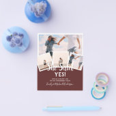 彼女はYes!フォト婚約発表招待状 チラシ (シングル)