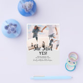 彼女はYes!フォト婚約発表招待状 チラシ (シングル)