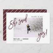 彼女はyes!モダン図結婚写真 セーブザデート (正面/裏面)