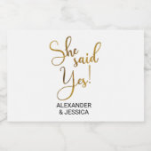 彼女はYes リキュールボトルラベル (シングルラベル)