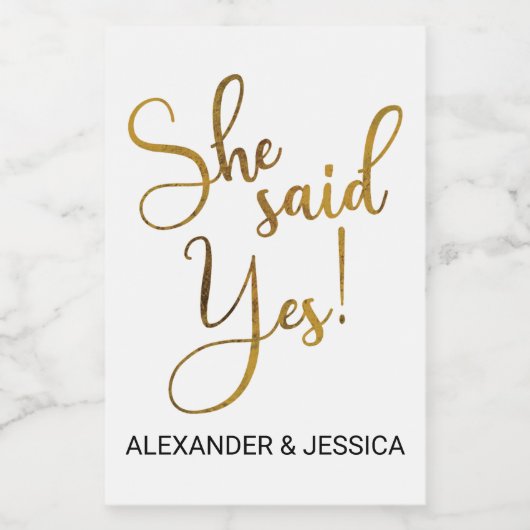 彼女はYes ワインラベル (シングルラベル)