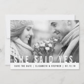 彼女はYes |写真モダン日付の保存 セーブザデート (正面)