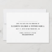 彼女はYes |写真モダン日付の保存 セーブザデート (裏面)