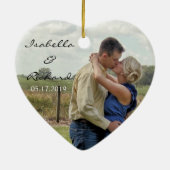 彼女はYes、写真婚約と言った セラミックオーナメント (裏面)