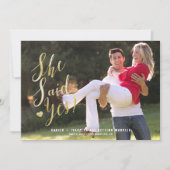 彼女はYes!婚約発表 案内状 (正面)