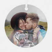 彼女はYes!婚約2面フォトクリスマス メタルオーナメント (正面)