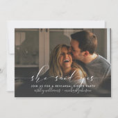 彼女はYES |書道リハーサルディナー招待状 招待状 (正面)