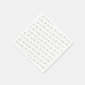 彼女はYes、黒いタイポグラフィスクリプトと言った スタンダードカクテルナプキン (角)