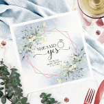 彼女はYes Greenery Bridal Showerと言った スタンダードカクテルナプキン<br><div class="desc">彼女はYesの緑の幾何学的ブライダルシャワーナプキンスと言った</div>