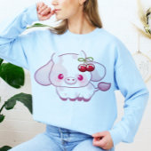 彼女へのさくらかわいい牛ギフト Tシャツ