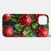 彼女へのエレガントなフラワーギフト、ロマンティックな赤いバラ Case-Mate iPhoneケース (裏面 (横))