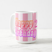 彼女へのカスタムハッピーバースデーギフト コーヒーマグカップ (正面左)
