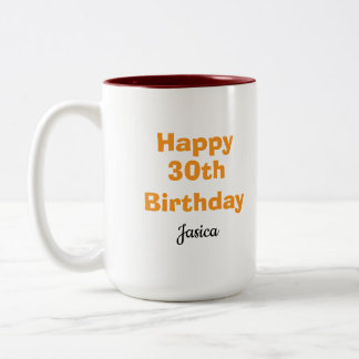 彼女へのカスタムバースデーギフト - 30歳の誕生日マグカップ ツートーンマグカップ