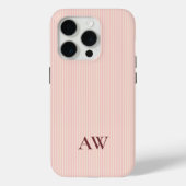 彼女へのギフトに最適なピンクストライプのiPhoneケース Case-Mate iPhoneケース (裏面)
